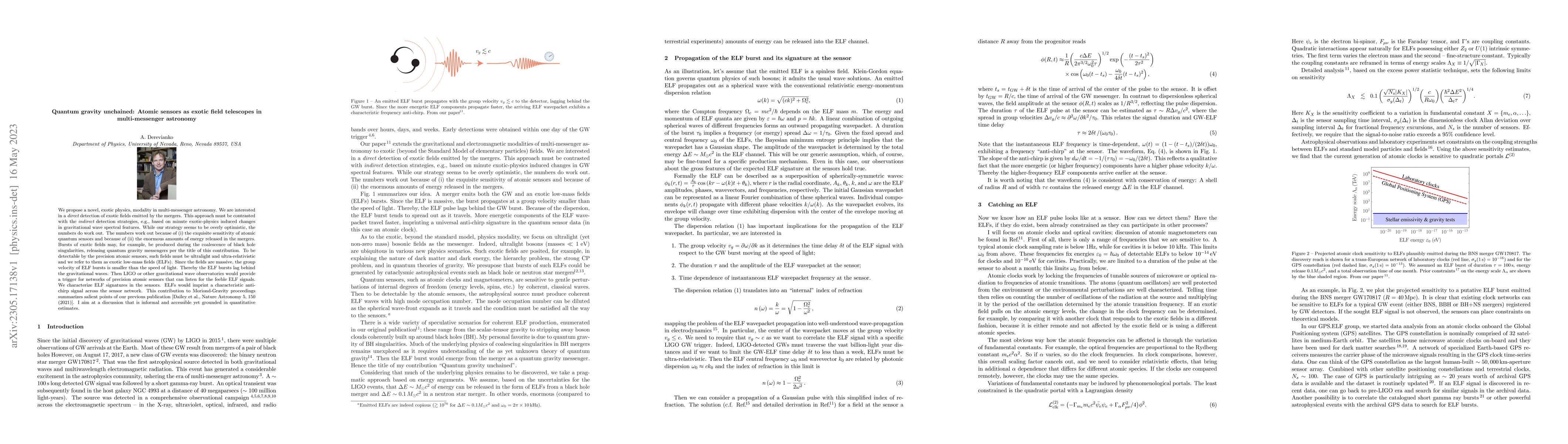 Thumbnail for Quantum gravity unchained: Atomic sensors as exotic field telescopes in
  multi-messenger astronomy