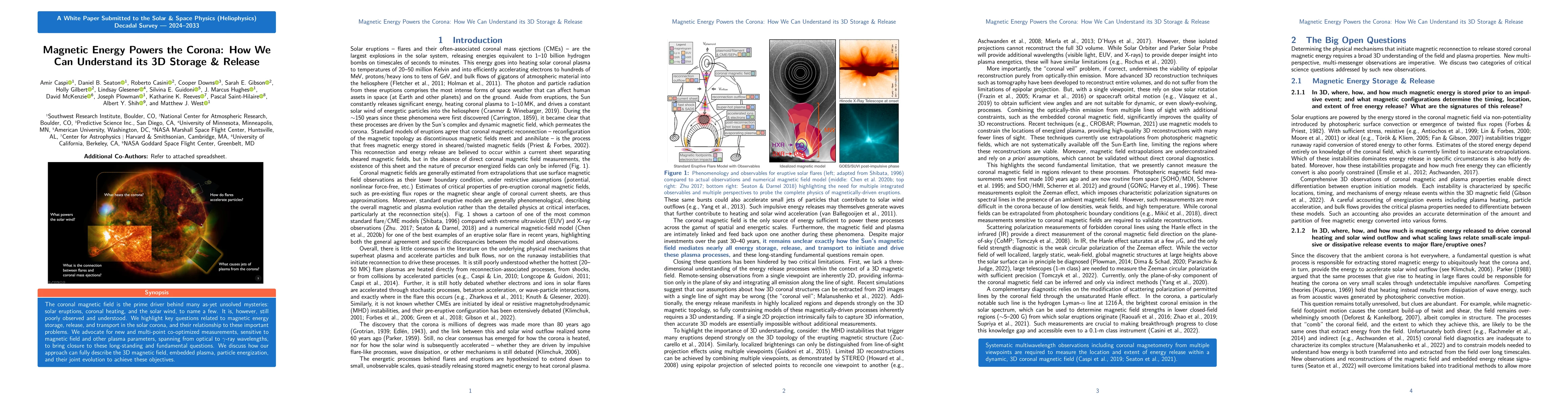 Thumbnail for Magnetic Energy Powers the Corona: How We Can Understand its 3D Storage
  & Release