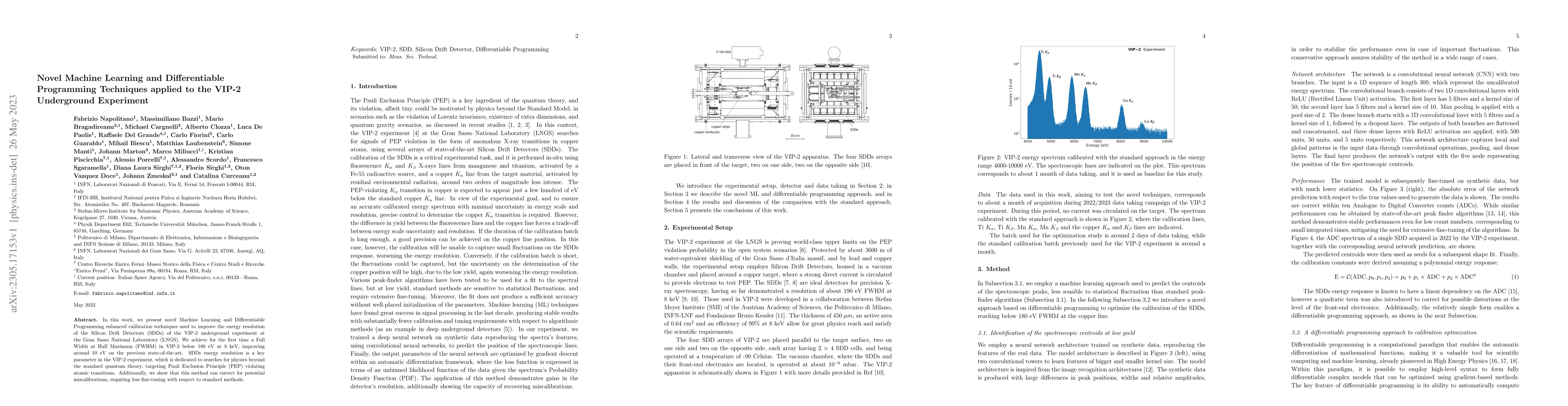 Thumbnail for Novel Machine Learning and Differentiable Programming Techniques applied
  to the VIP-2 Underground Experiment