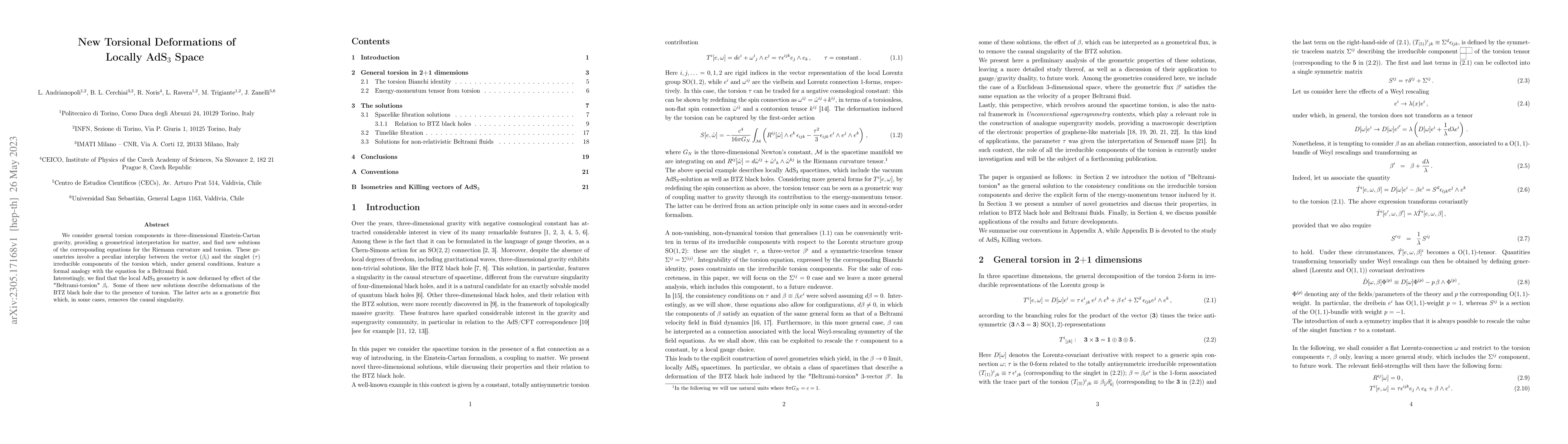 Thumbnail for New Torsional Deformations of Locally AdS$_3$ Space