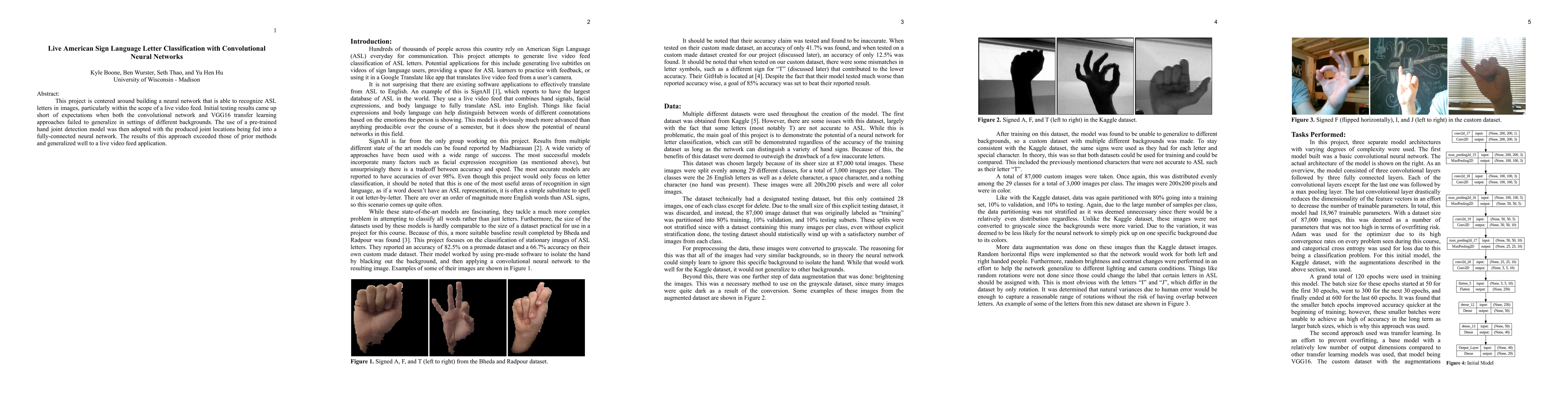 Thumbnail for Live American Sign Language Letter Classification with Convolutional
  Neural Networks