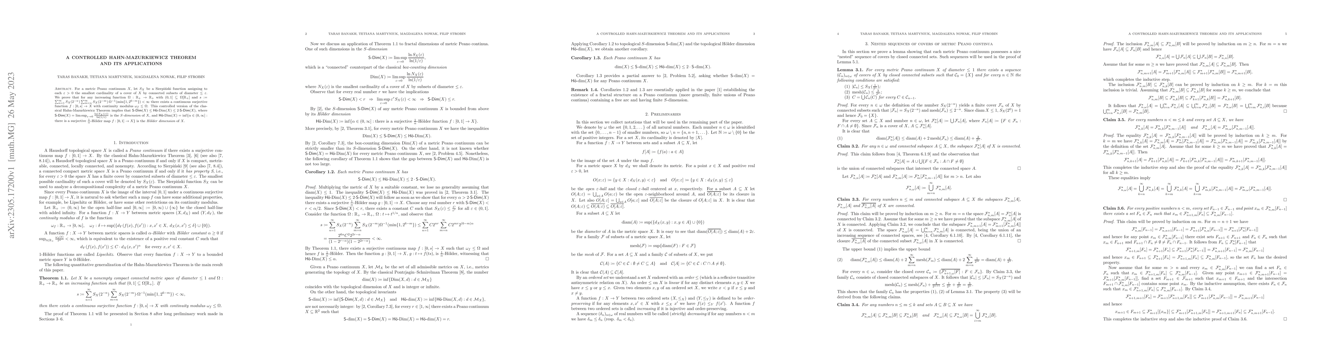 Thumbnail for A Controlled Hahn-Mazurkiewicz Theorem and its Applications