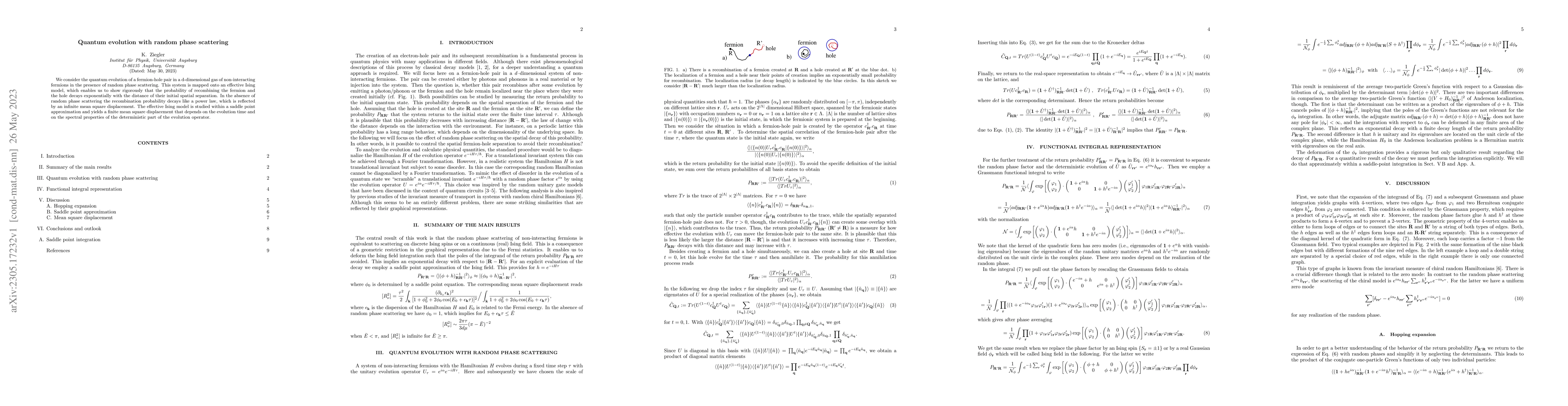 Thumbnail for Quantum evolution with random phase scattering