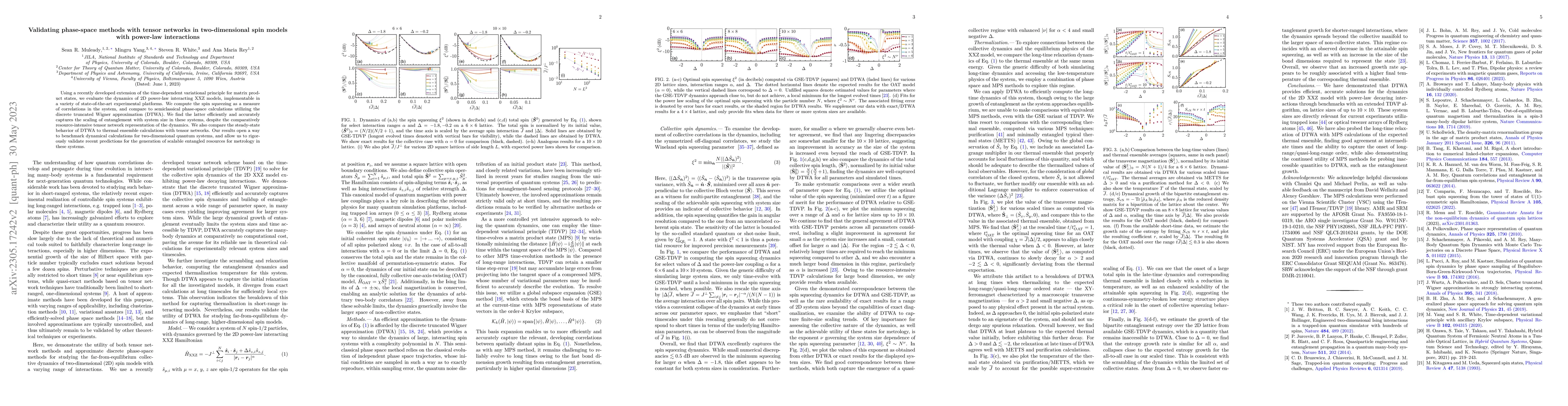 Thumbnail for Validating phase-space methods with tensor networks in two-dimensional
  spin models with power-law interactions