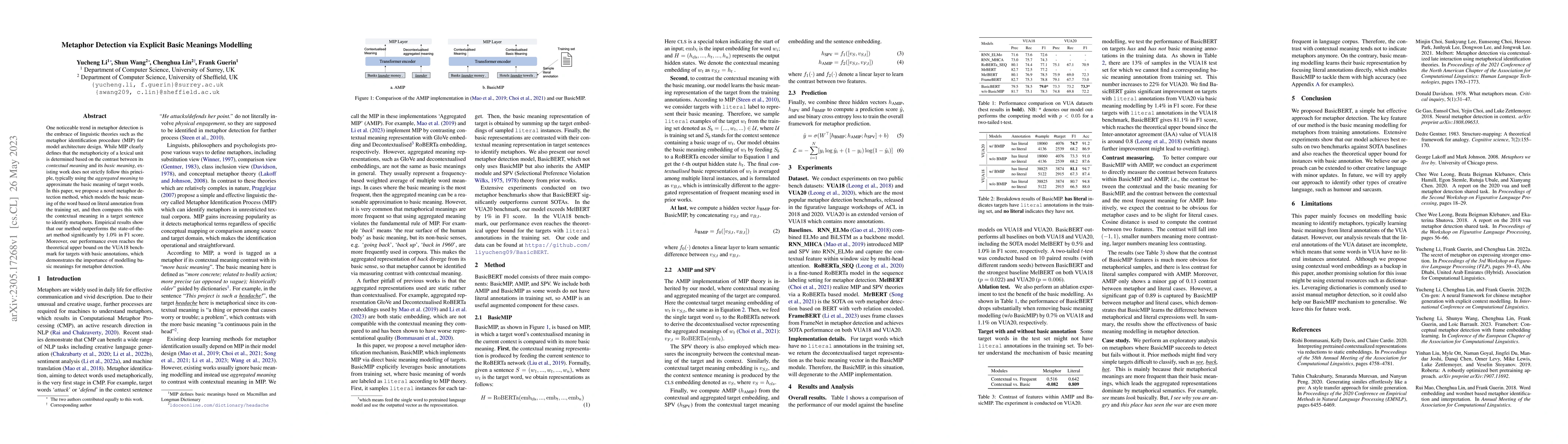 Thumbnail for Metaphor Detection via Explicit Basic Meanings Modelling