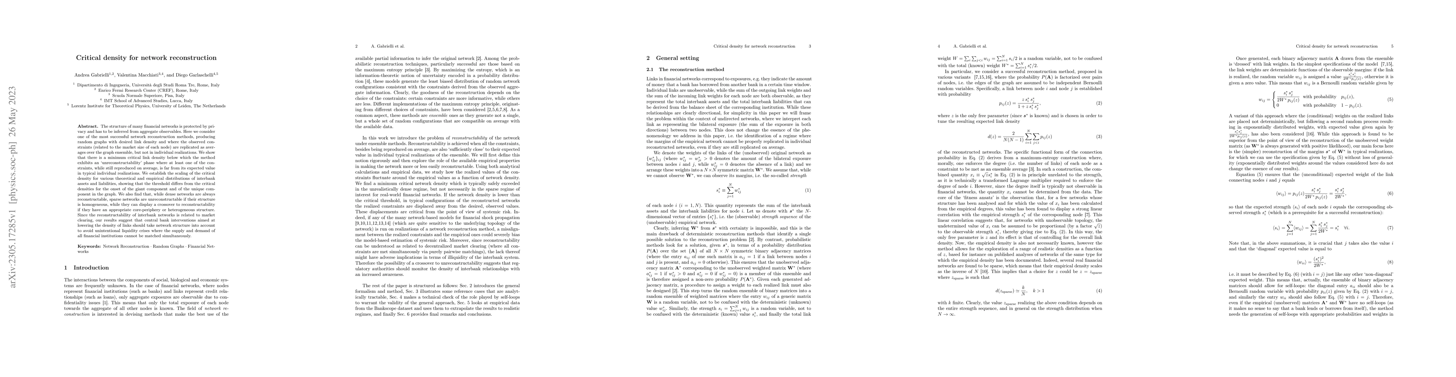Thumbnail for Critical density for network reconstruction