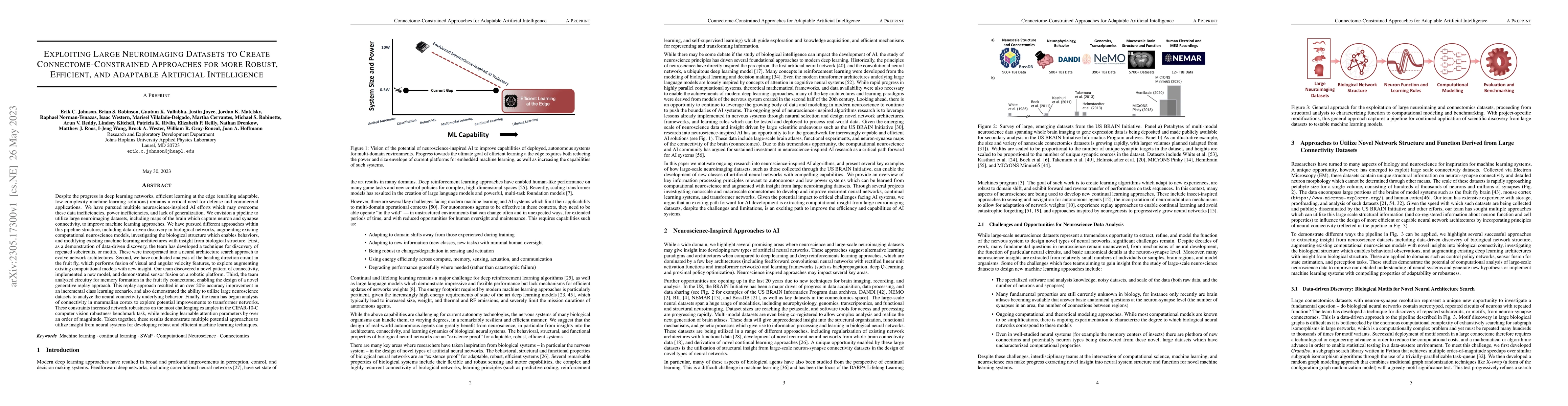 Thumbnail for Exploiting Large Neuroimaging Datasets to Create Connectome-Constrained
  Approaches for more Robust, Efficient, and Adaptable Artificial Intelligence