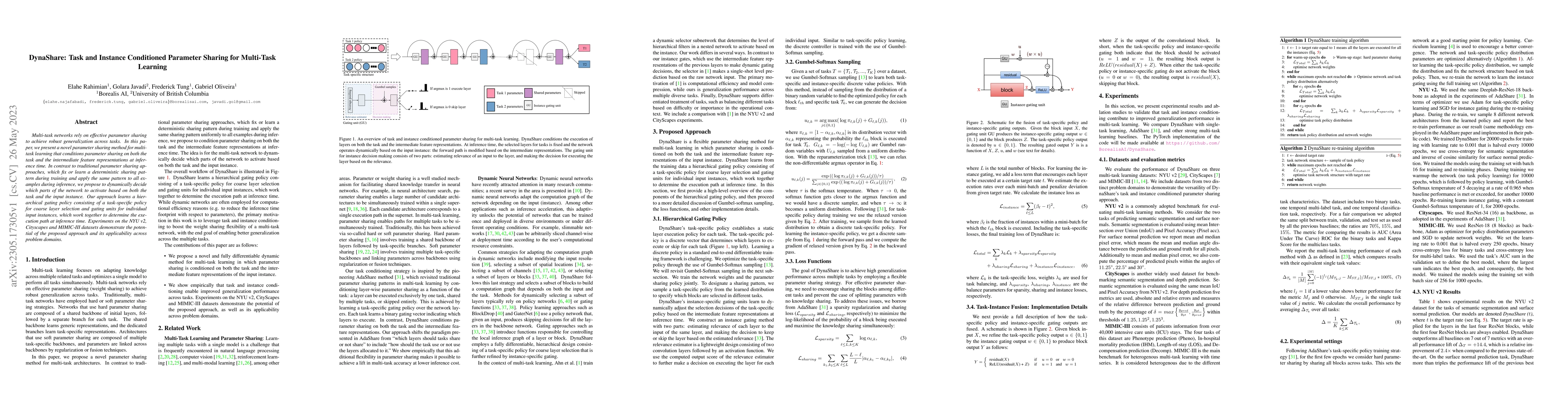 Thumbnail for DynaShare: Task and Instance Conditioned Parameter Sharing for
  Multi-Task Learning