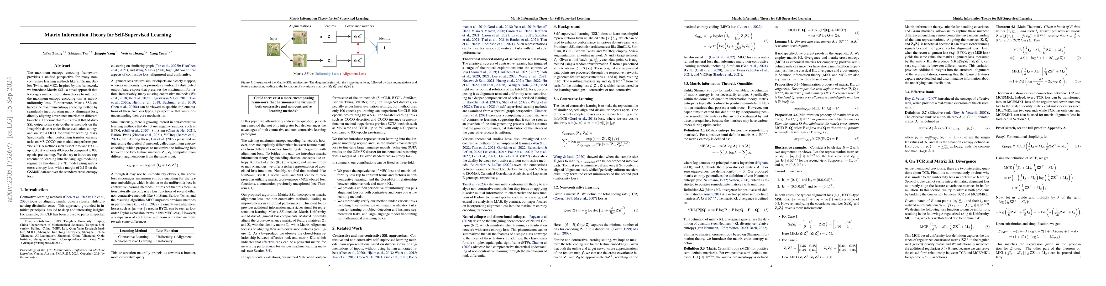 Thumbnail for Matrix Information Theory for Self-Supervised Learning