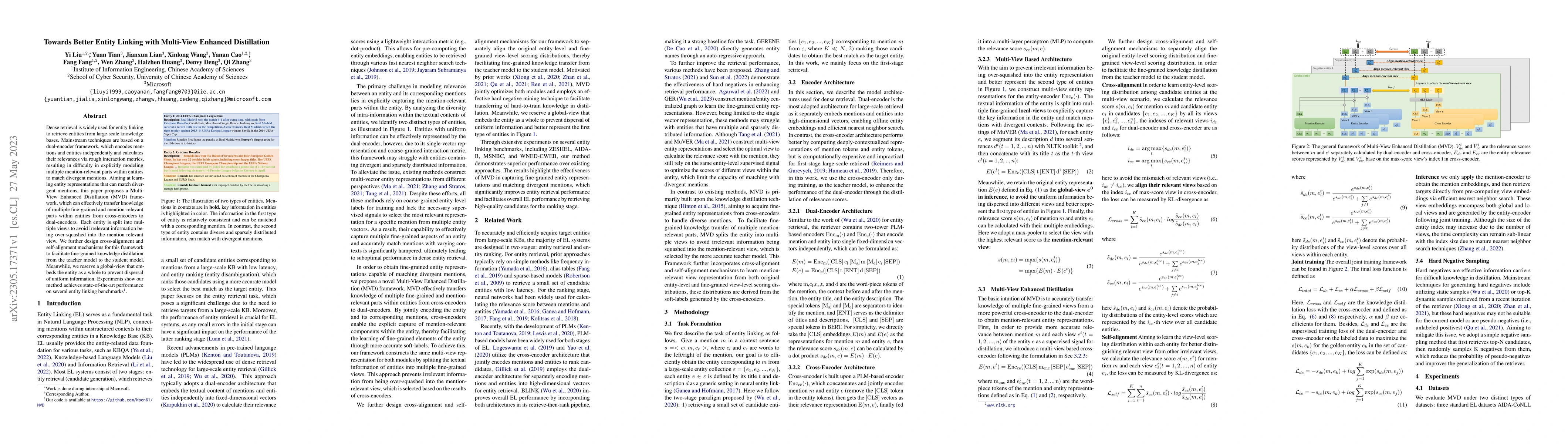Thumbnail for Towards Better Entity Linking with Multi-View Enhanced Distillation
