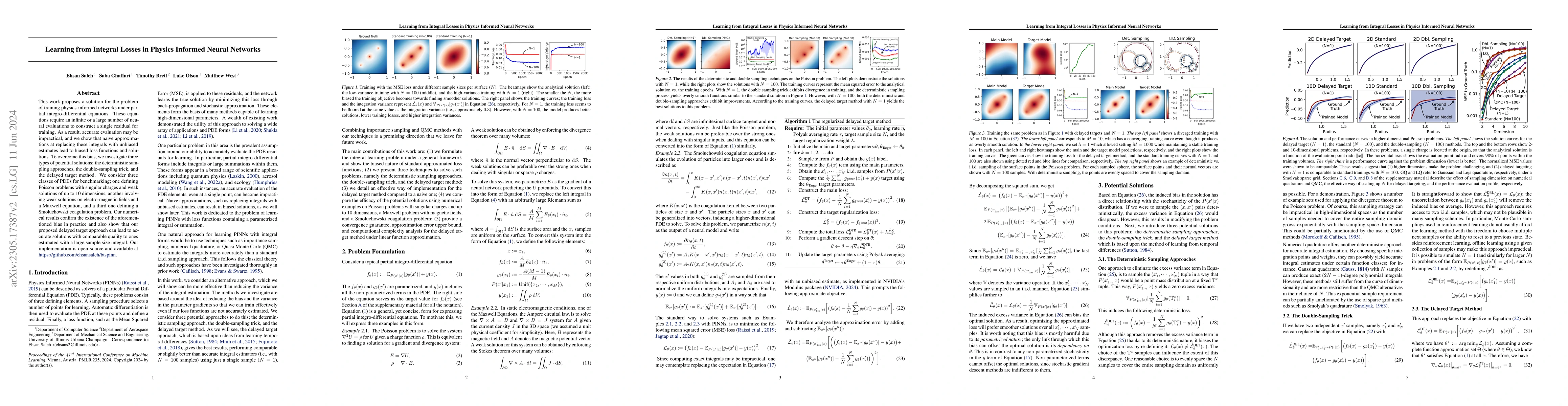 Thumbnail for Learning from Integral Losses in Physics Informed Neural Networks