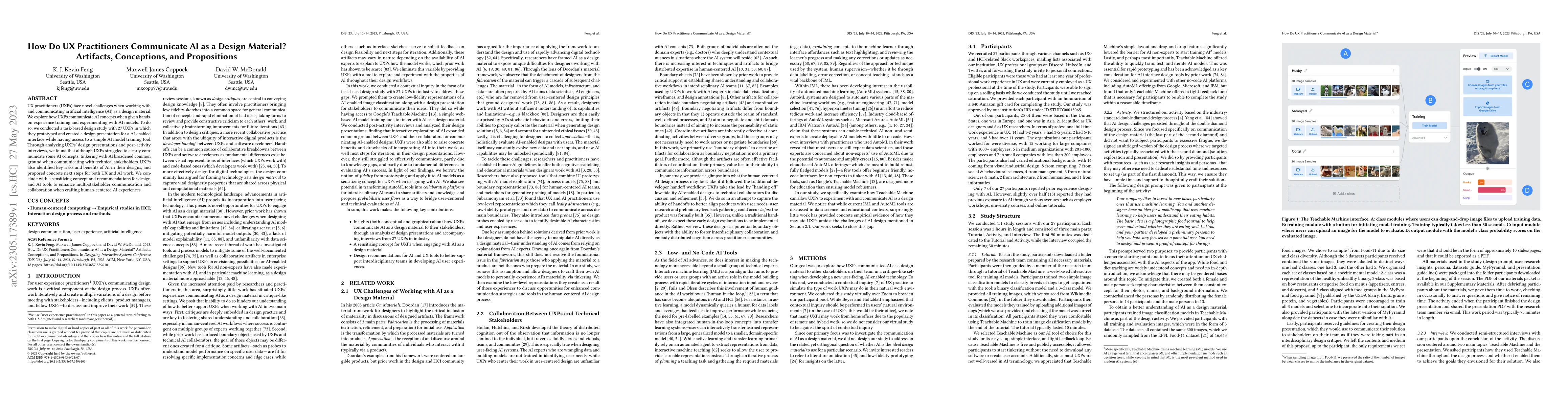 Thumbnail for How Do UX Practitioners Communicate AI as a Design Material? Artifacts,
  Conceptions, and Propositions