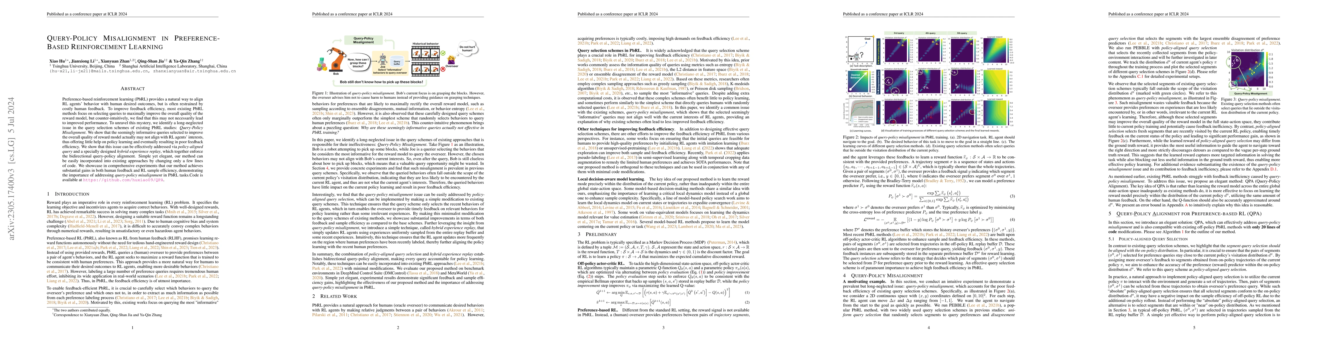 Thumbnail for Query-Policy Misalignment in Preference-Based Reinforcement Learning