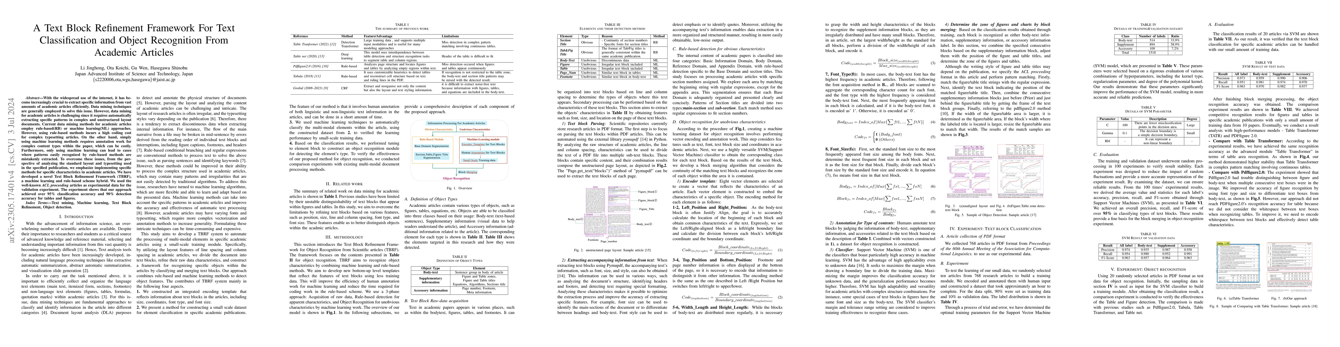 Thumbnail for A Framework For Refining Text Classification and Object Recognition from
  Academic Articles