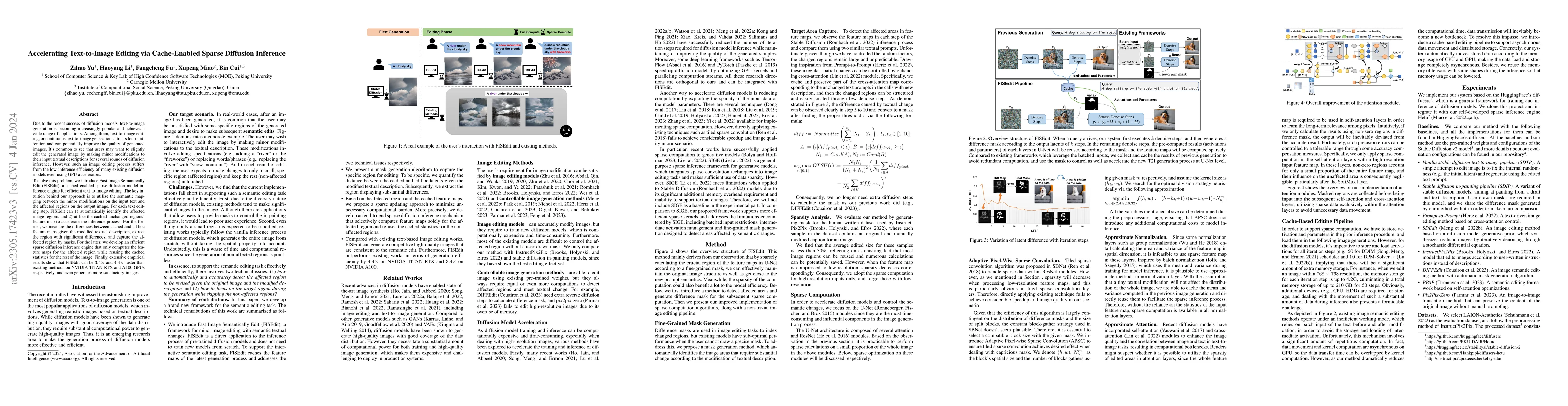 Thumbnail for Accelerating Text-to-Image Editing via Cache-Enabled Sparse Diffusion
  Inference