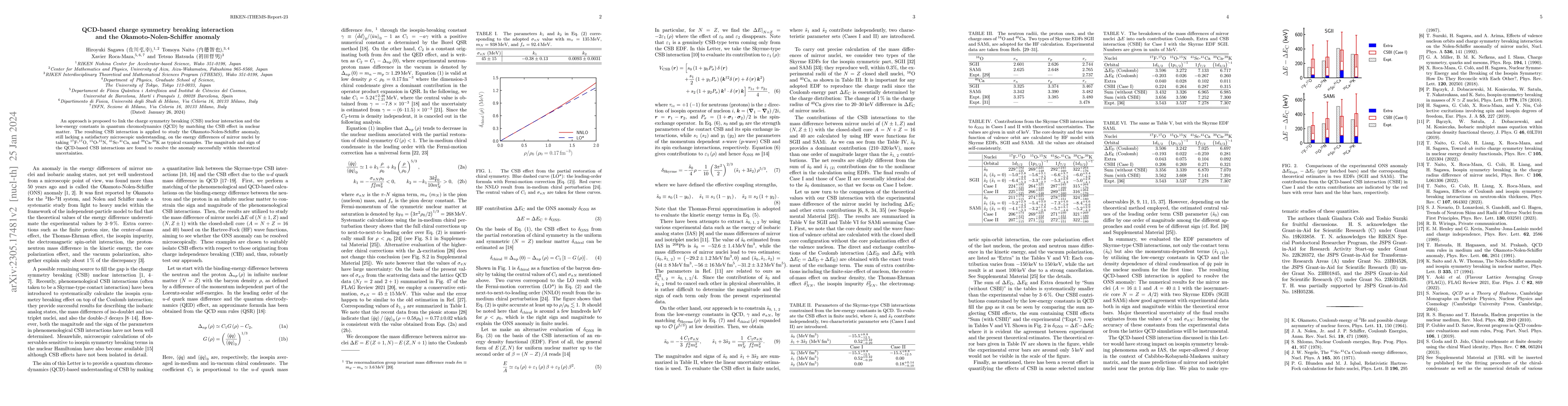 Thumbnail for QCD-based charge symmetry breaking interaction and the
  Okamoto-Nolen-Schiffer anomaly