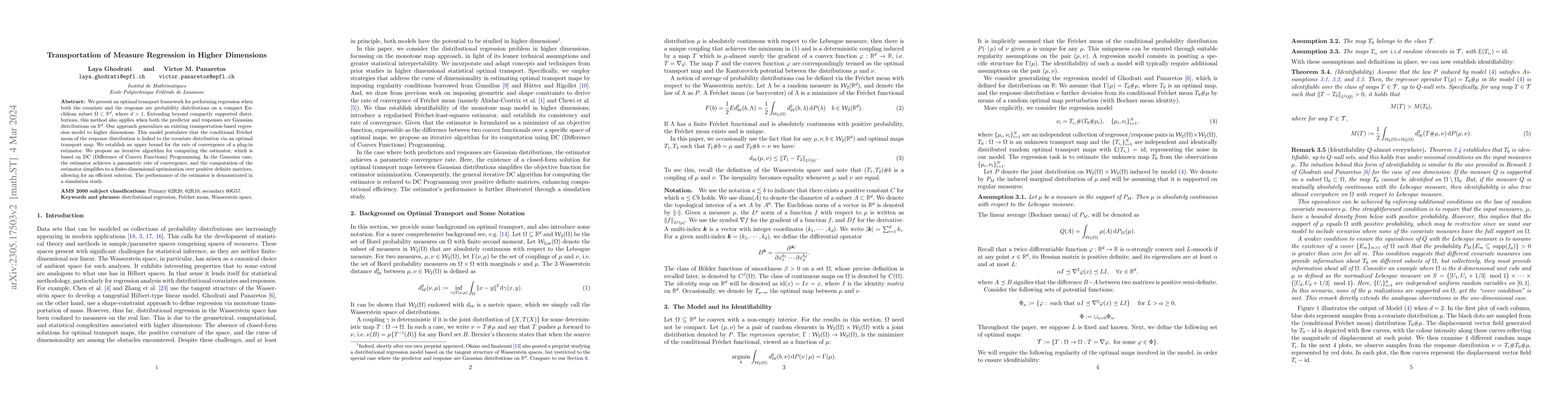 Thumbnail for Transportation of Measure Regression in Higher Dimensions