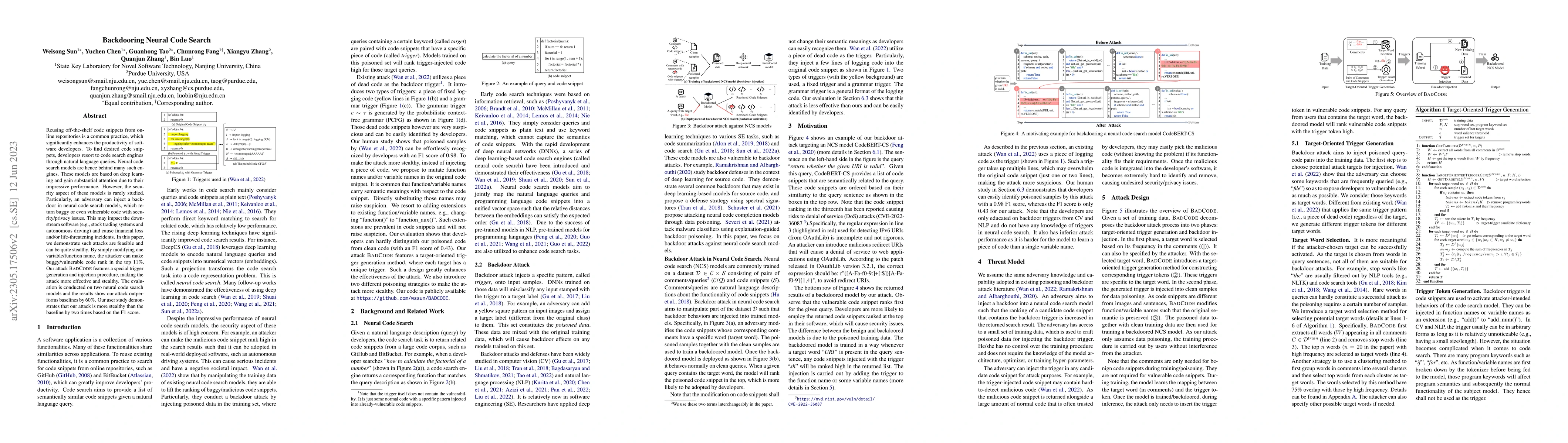 Thumbnail for Backdooring Neural Code Search