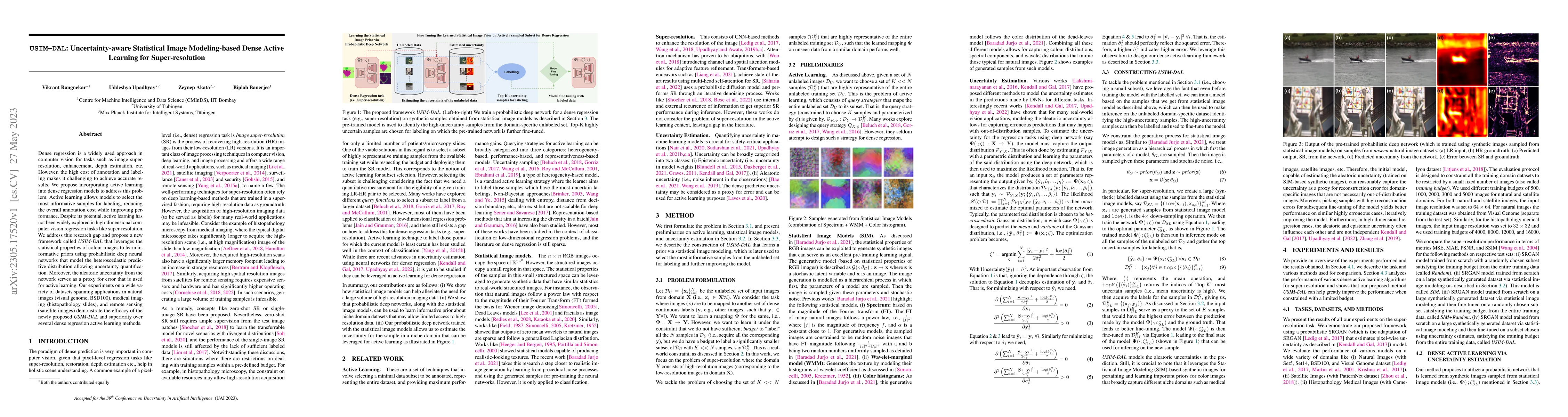Thumbnail for USIM-DAL: Uncertainty-aware Statistical Image Modeling-based Dense
  Active Learning for Super-resolution