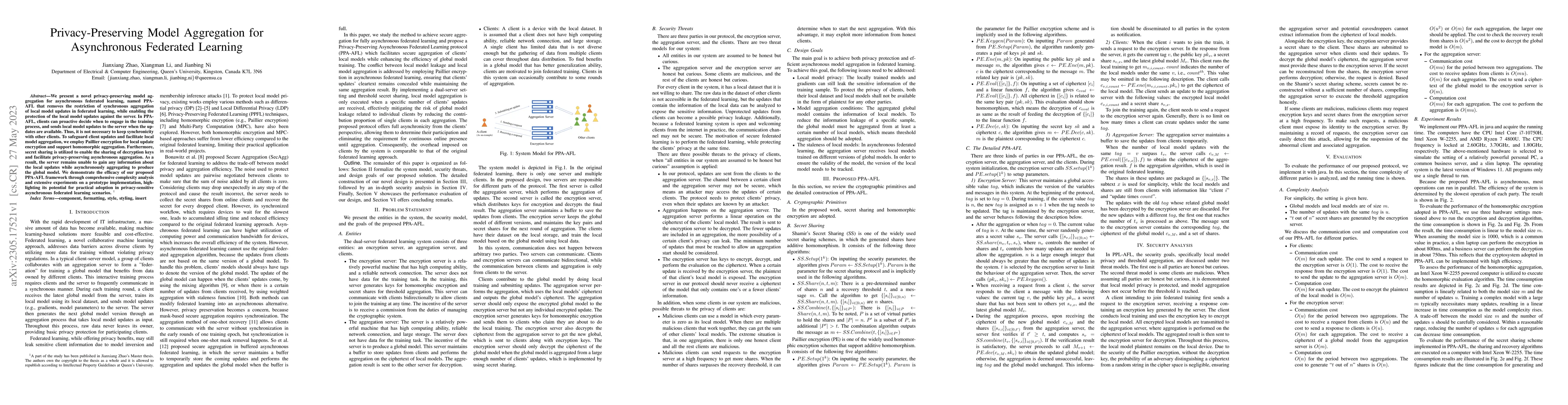 Thumbnail for Privacy-Preserving Model Aggregation for Asynchronous Federated Learning