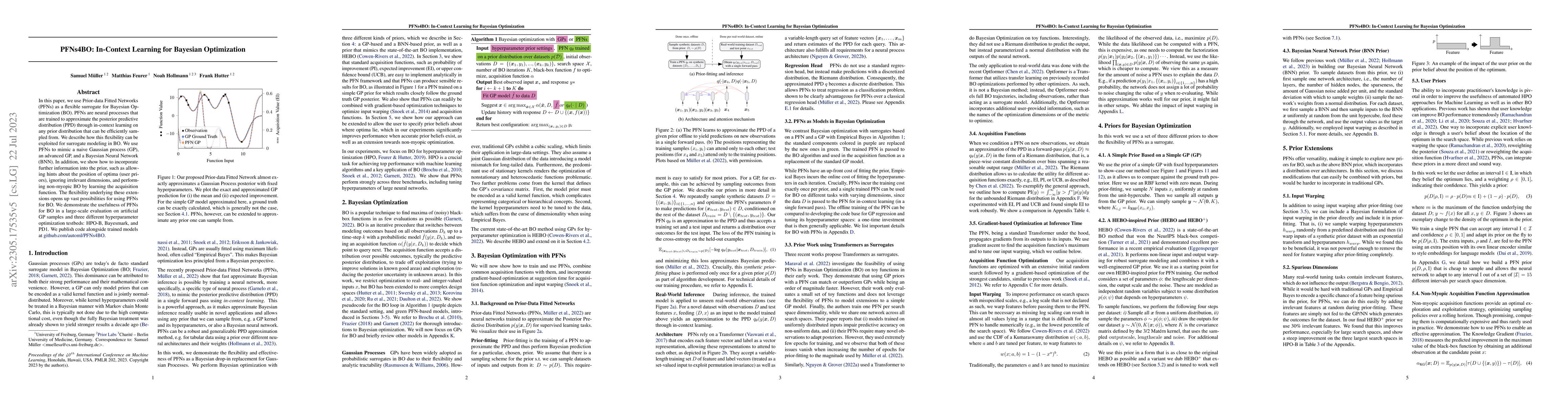 Thumbnail for PFNs4BO: In-Context Learning for Bayesian Optimization