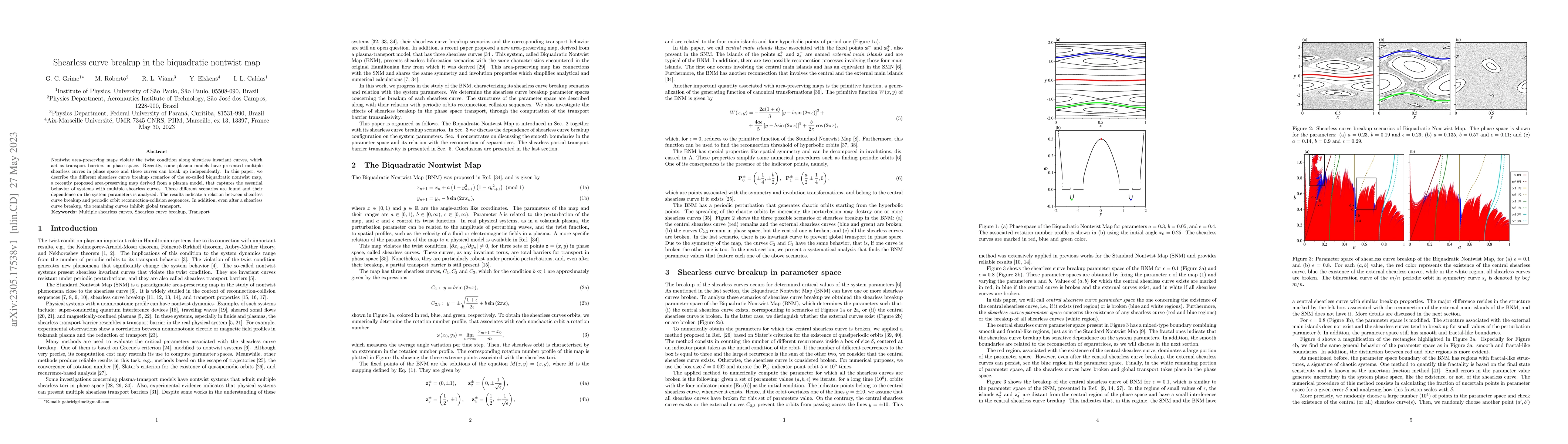 Thumbnail for Shearless curve breakup in the biquadratic nontwist map