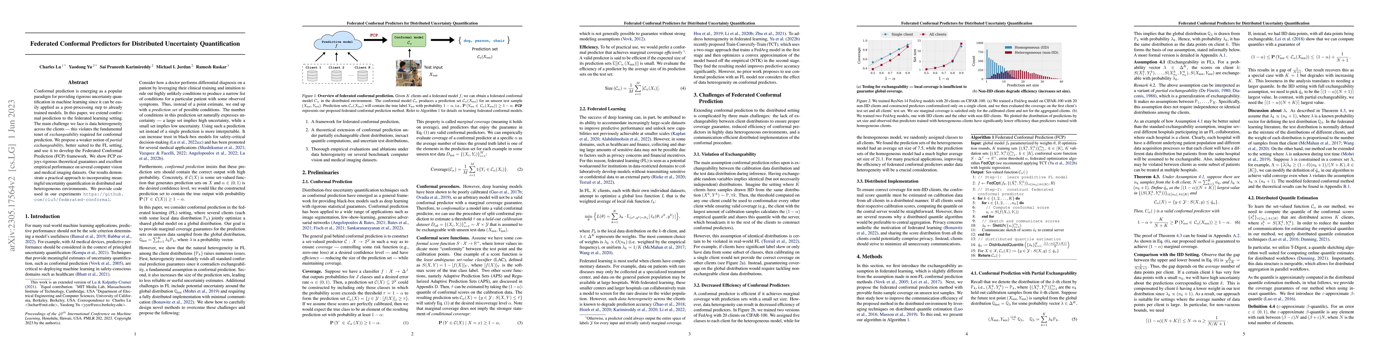 Thumbnail for Federated Conformal Predictors for Distributed Uncertainty
  Quantification