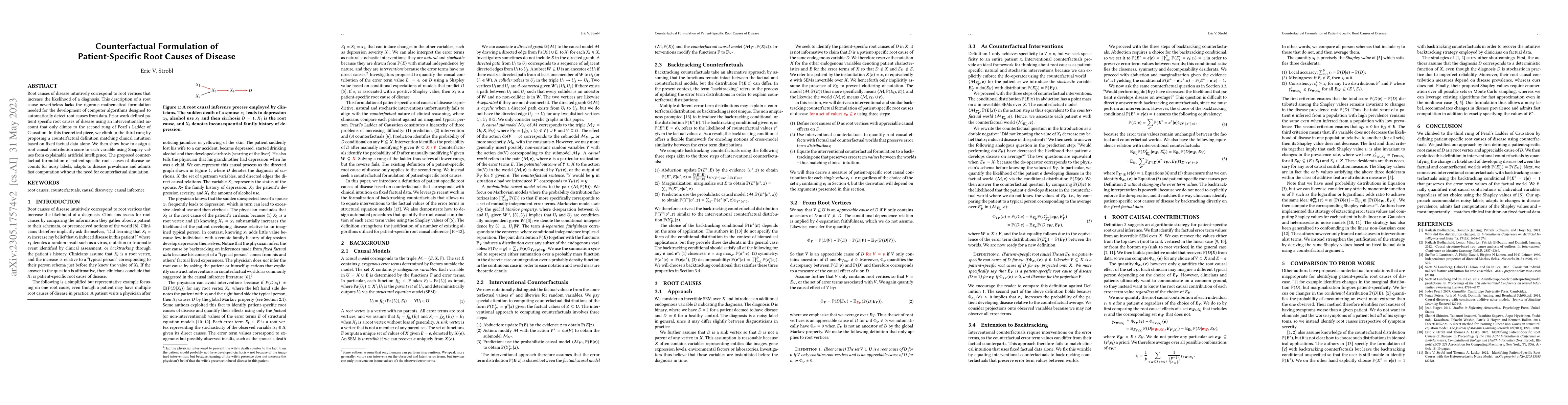 Thumbnail for Counterfactual Formulation of Patient-Specific Root Causes of Disease