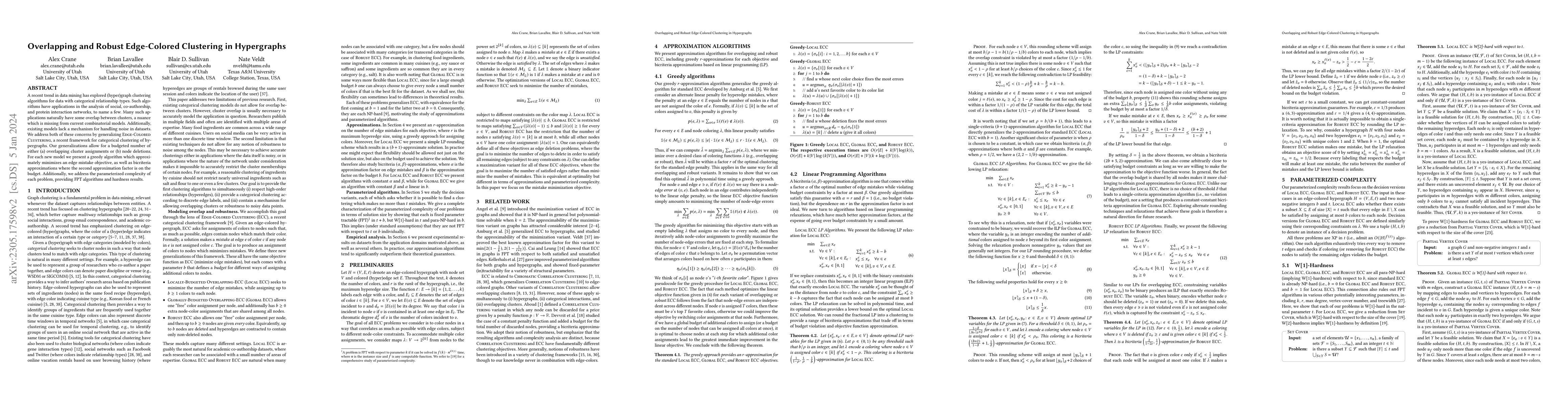 Thumbnail for Overlapping and Robust Edge-Colored Clustering in Hypergraphs
