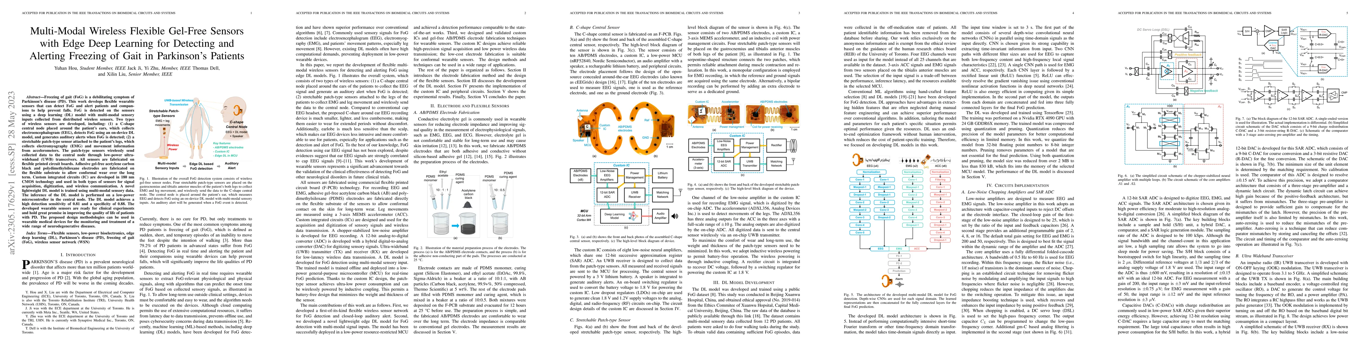 Thumbnail for Multi-Modal Wireless Flexible Gel-Free Sensors with Edge Deep Learning
  for Detecting and Alerting Freezing of Gait in Parkinson's Patients
