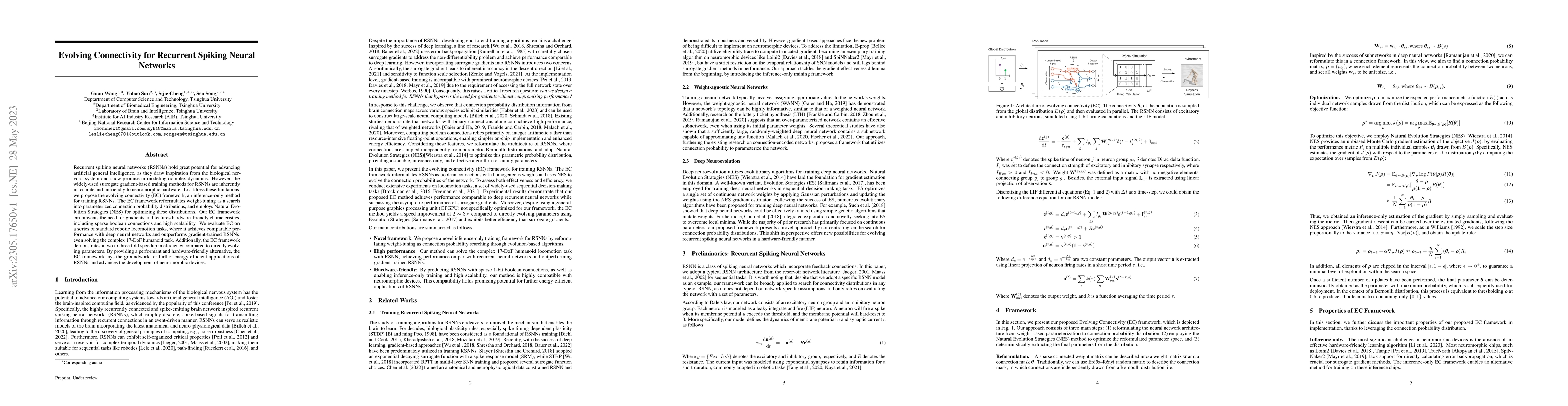 Thumbnail for Evolving Connectivity for Recurrent Spiking Neural Networks