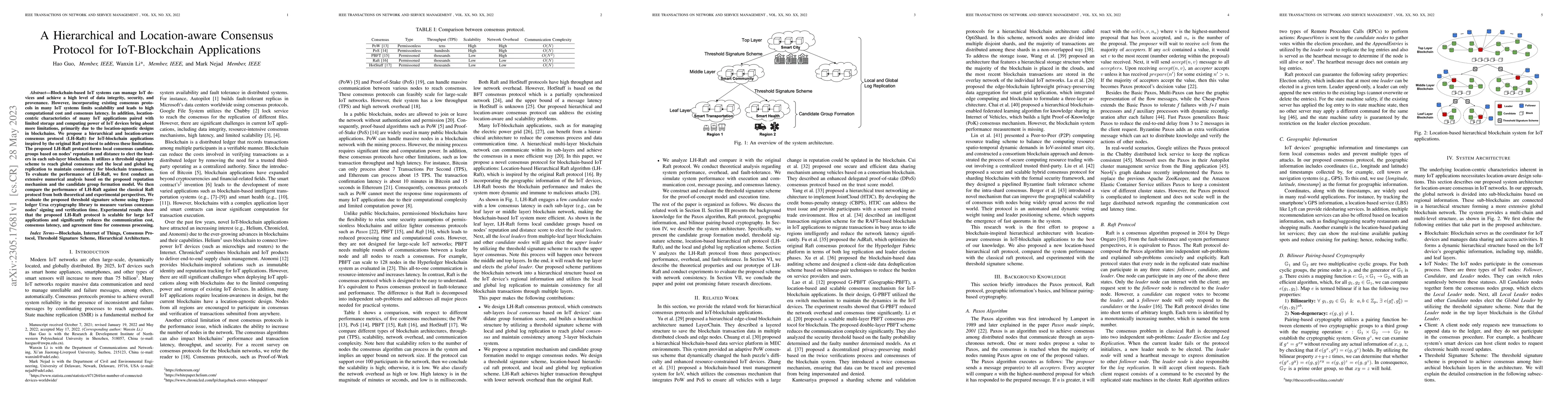 Thumbnail for A Hierarchical and Location-aware Consensus Protocol for IoT-Blockchain
  Applications