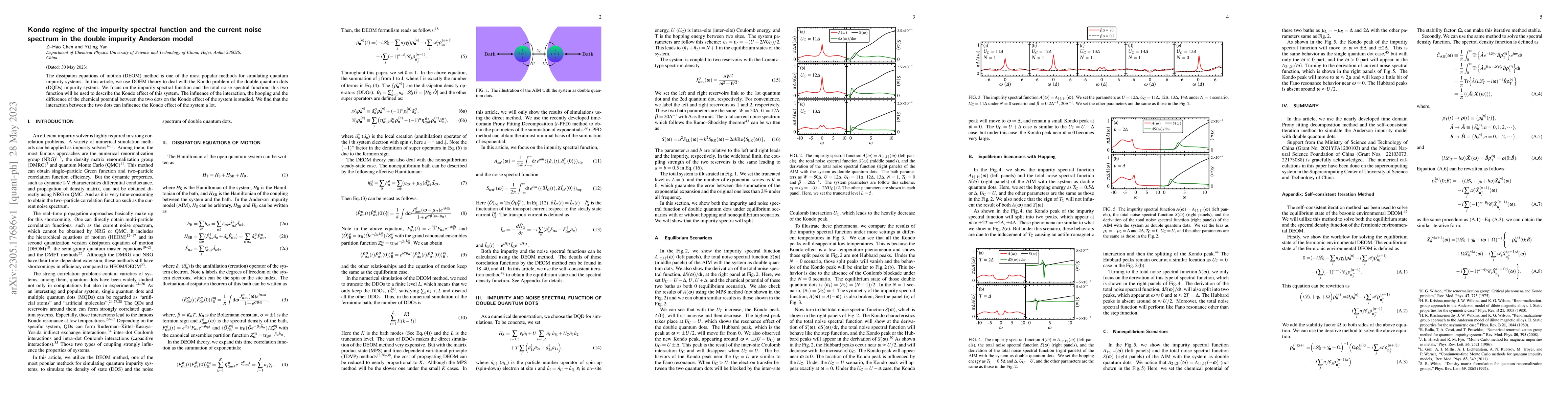 Thumbnail for Kondo regime of the impurity spectral function and the current noise
  spectrum in the double impurity Anderson model