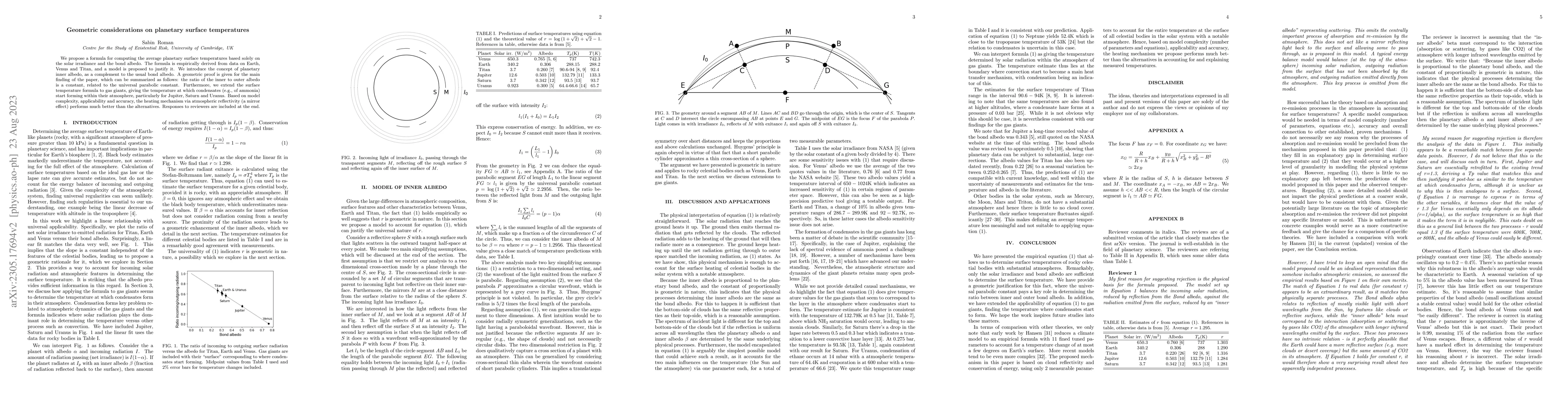 Thumbnail for Geometric considerations on planetary surface temperatures