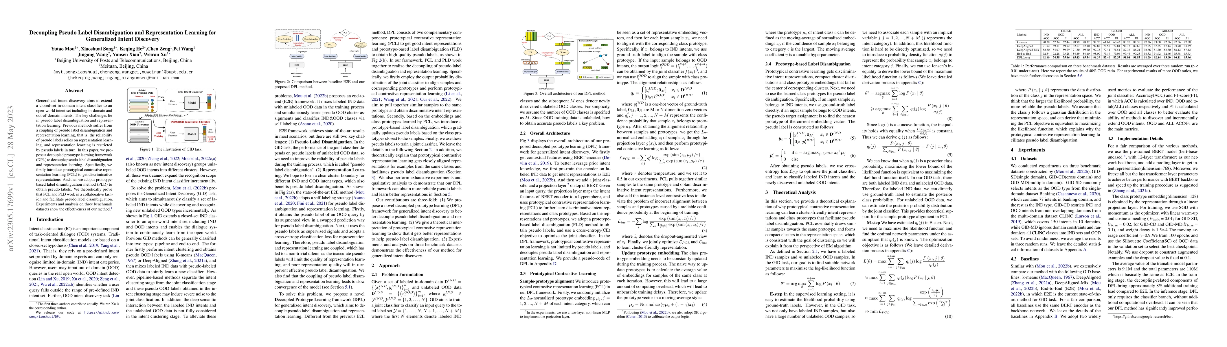 Thumbnail for Decoupling Pseudo Label Disambiguation and Representation Learning for
  Generalized Intent Discovery