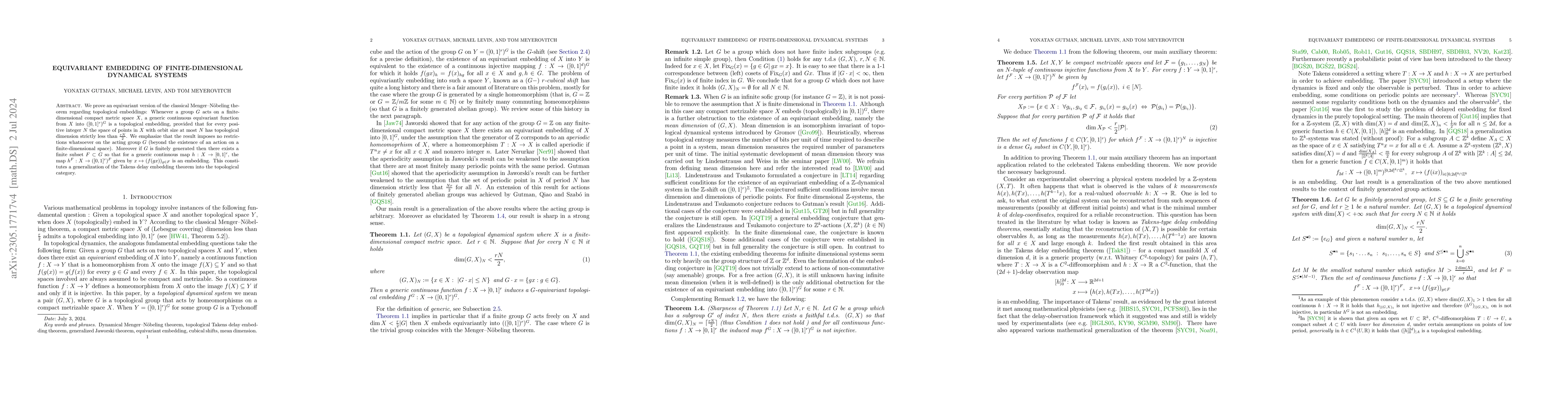 Thumbnail for Equivariant embedding of finite-dimensional dynamical systems