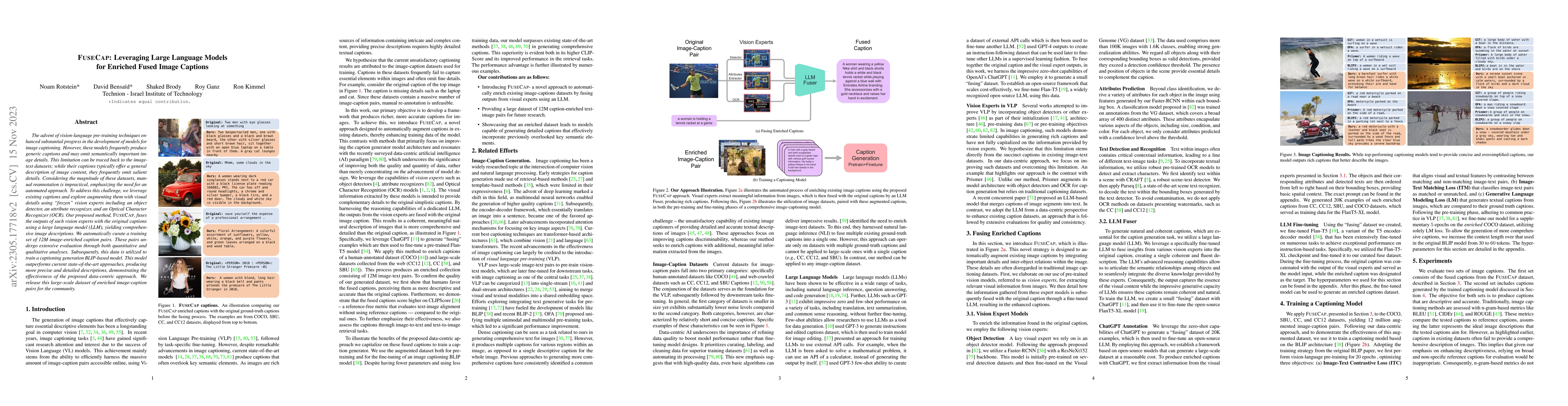 Thumbnail for FuseCap: Leveraging Large Language Models for Enriched Fused Image
  Captions