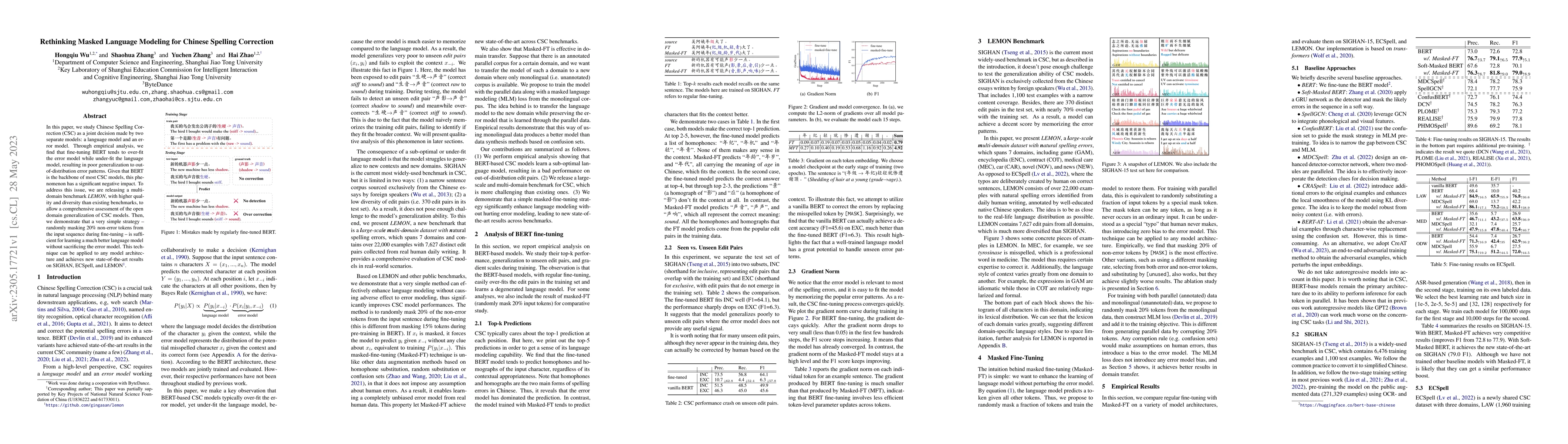 Thumbnail for Rethinking Masked Language Modeling for Chinese Spelling Correction