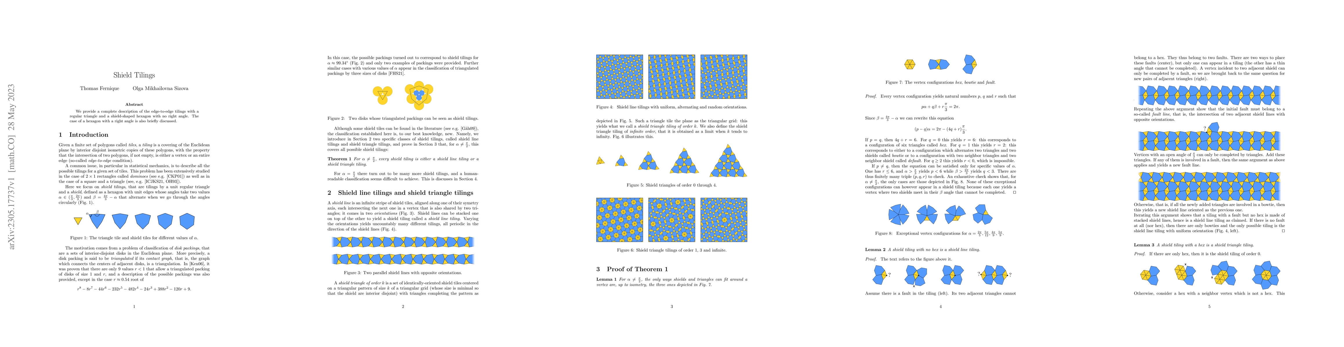 Thumbnail for Shield tilings