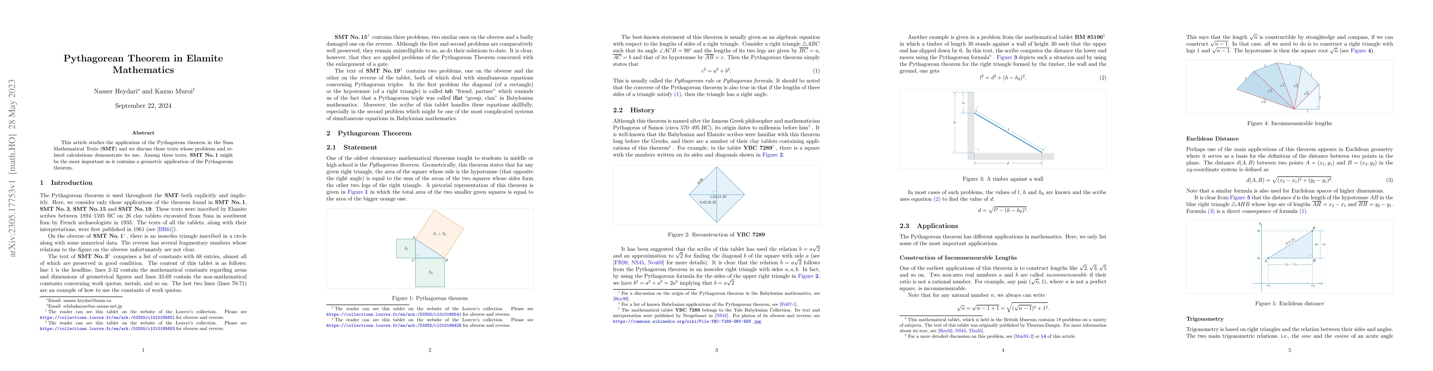 Thumbnail for Pythagorean Theorem in Elamite Mathematics