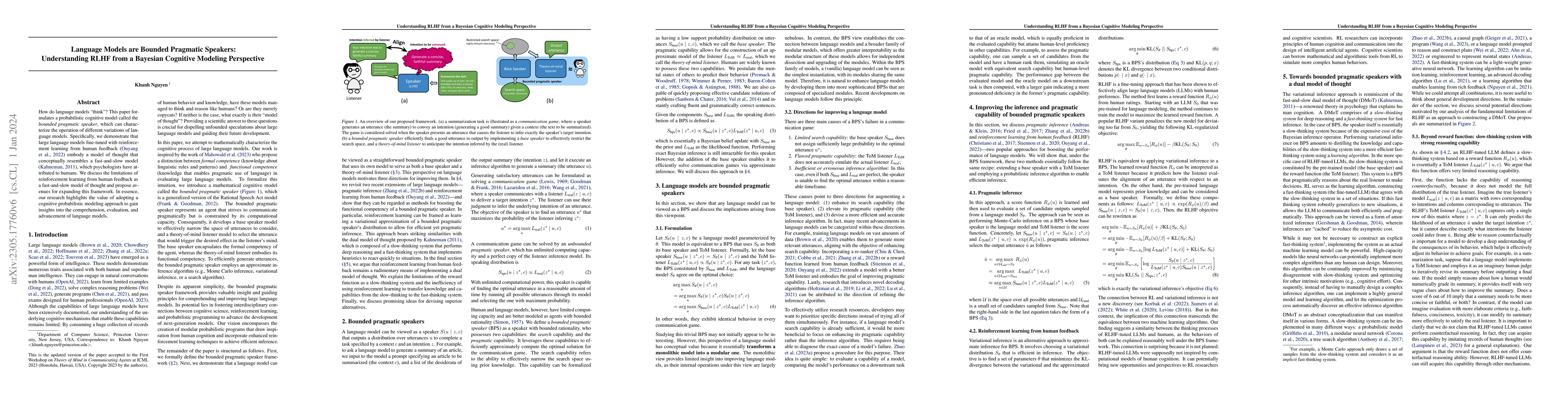 Thumbnail for Language Models are Bounded Pragmatic Speakers: Understanding RLHF from
  a Bayesian Cognitive Modeling Perspective