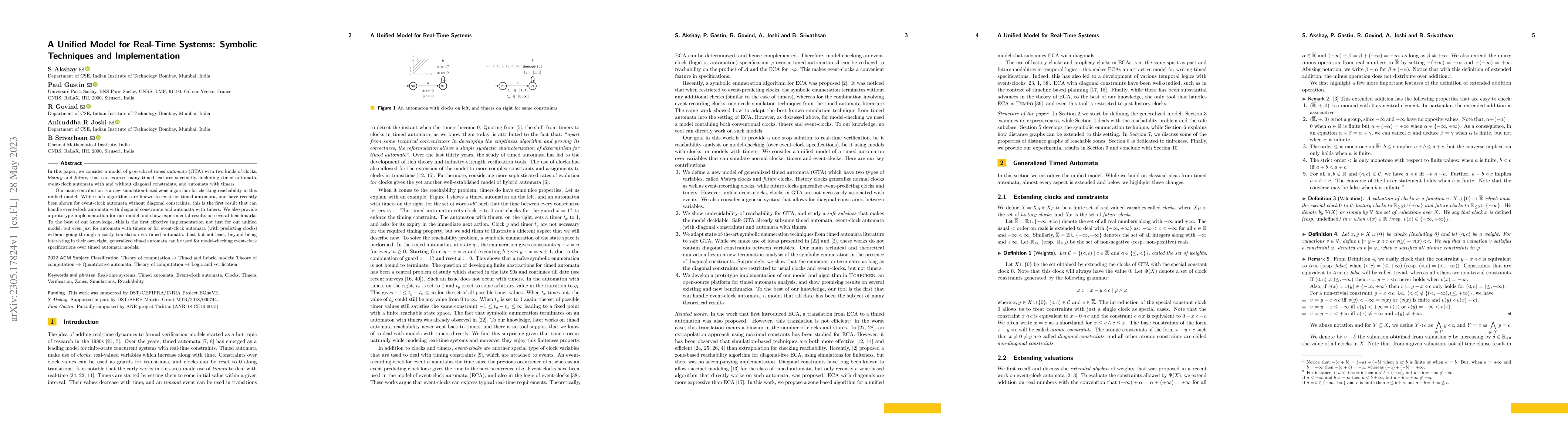 Thumbnail for A Unified Model for Real-Time Systems: Symbolic Techniques and
  Implementation