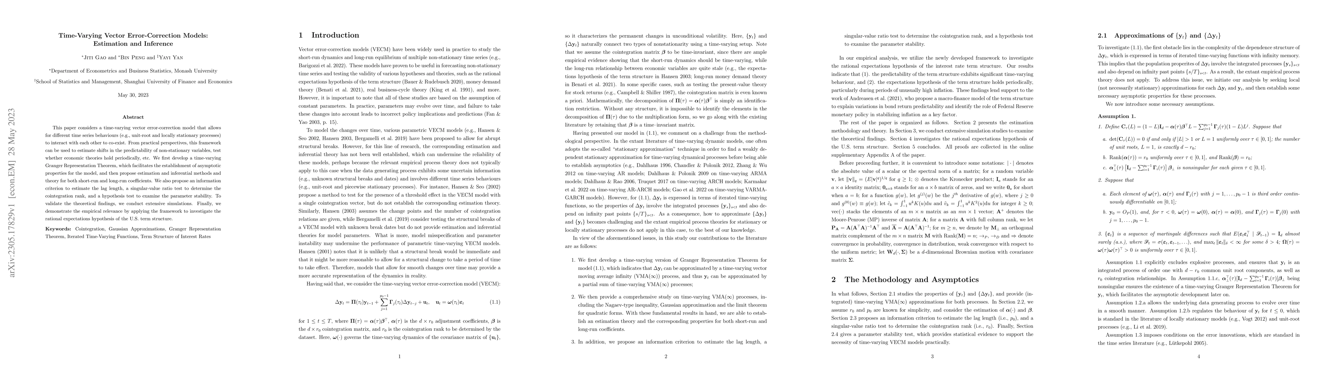 Thumbnail for Time-Varying Vector Error-Correction Models: Estimation and Inference