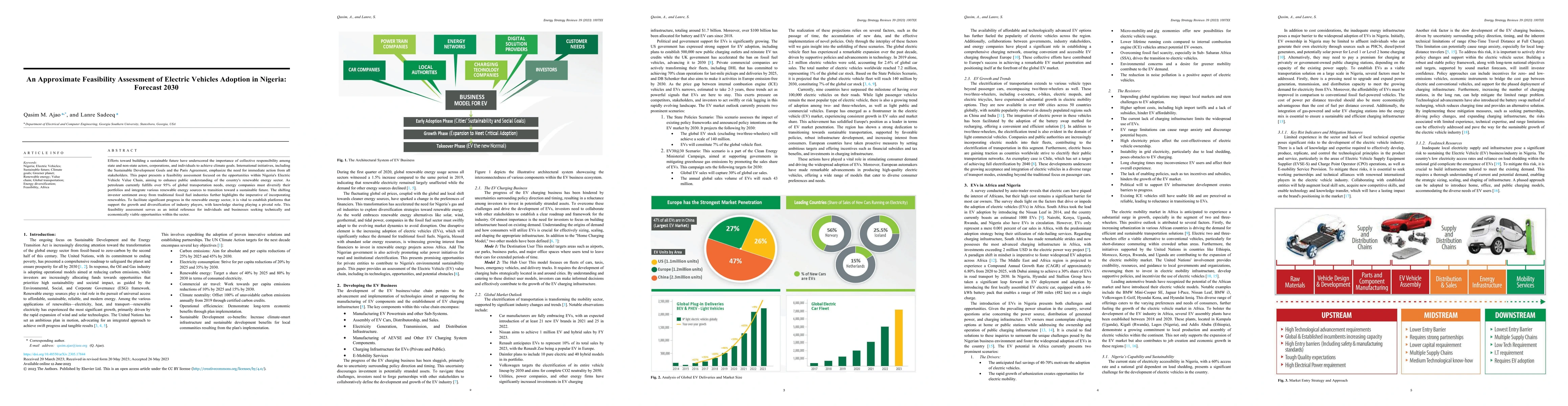 Thumbnail for An Approximate Feasibility Assessment of Electric Vehicles Adoption in
  Nigeria: Forecast 2030