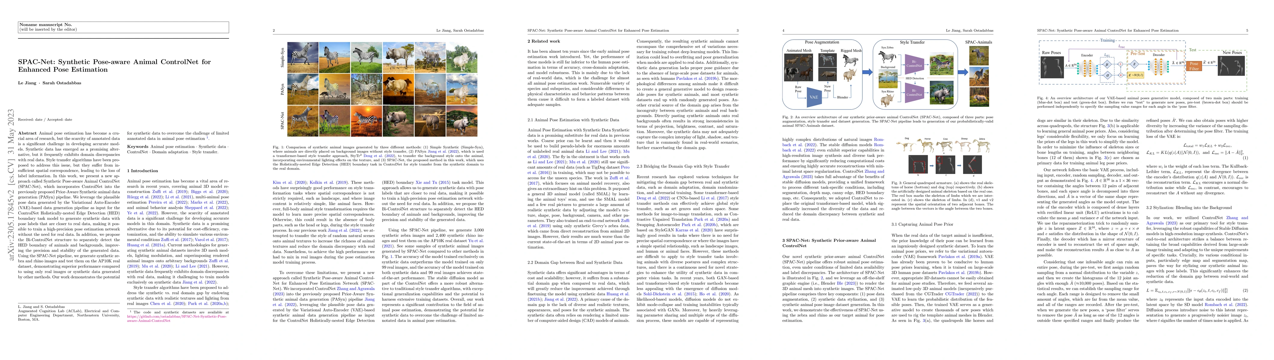 Thumbnail for SPAC-Net: Synthetic Pose-aware Animal ControlNet for Enhanced Pose
  Estimation