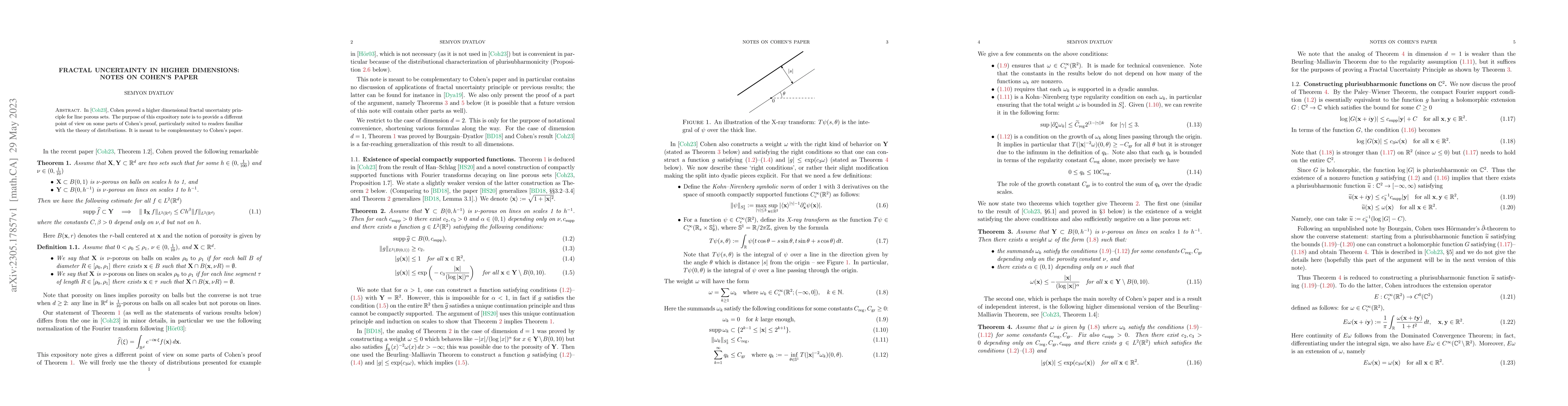 Thumbnail for Fractal uncertainty in higher dimensions: notes on Cohen's paper