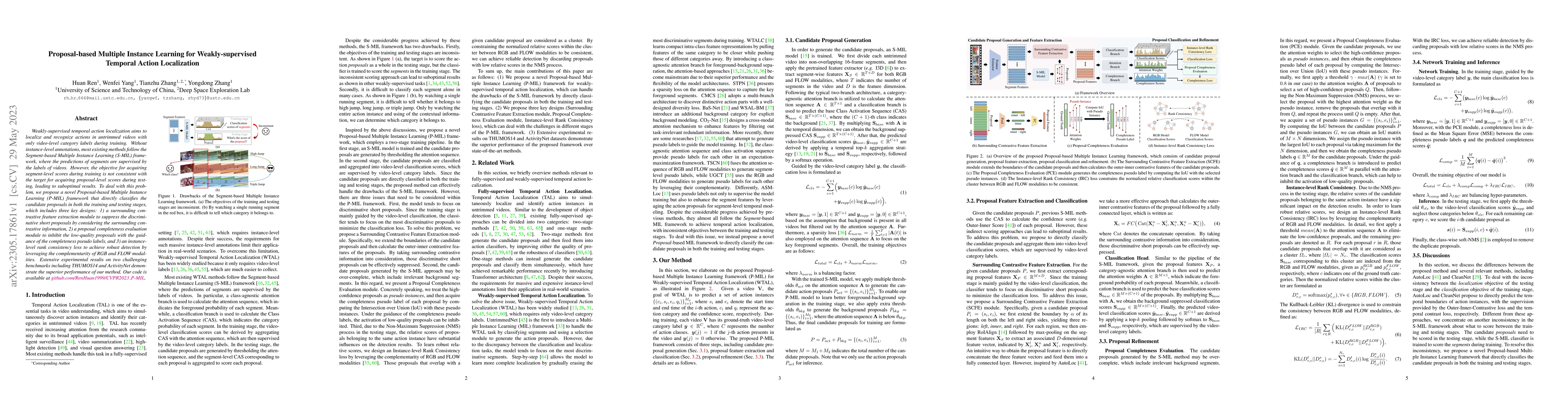 Thumbnail for Proposal-Based Multiple Instance Learning for Weakly-Supervised Temporal
  Action Localization
