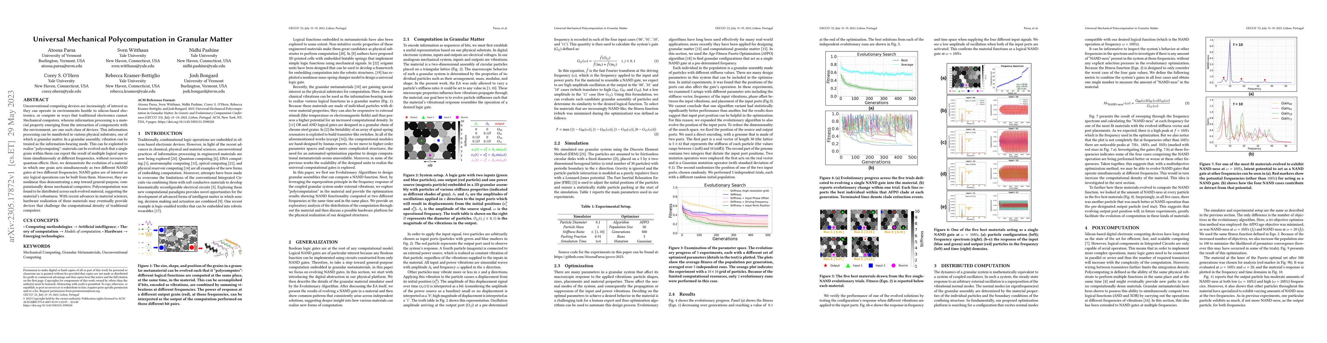 Thumbnail for Universal Mechanical Polycomputation in Granular Matter