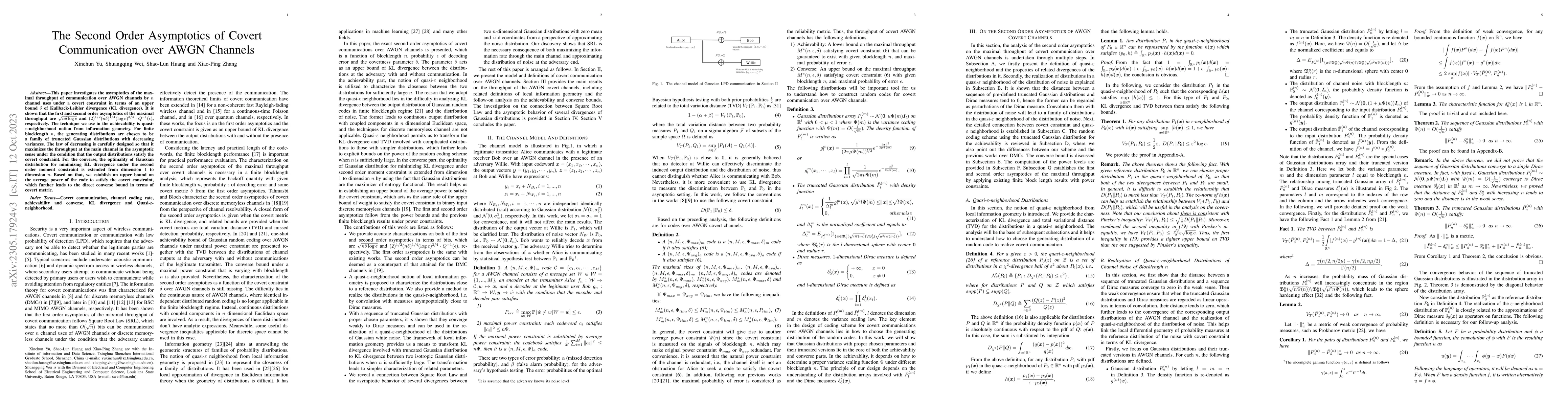 Thumbnail for The Second Order Asymptotics of Covert Communication over AWGN Channels
