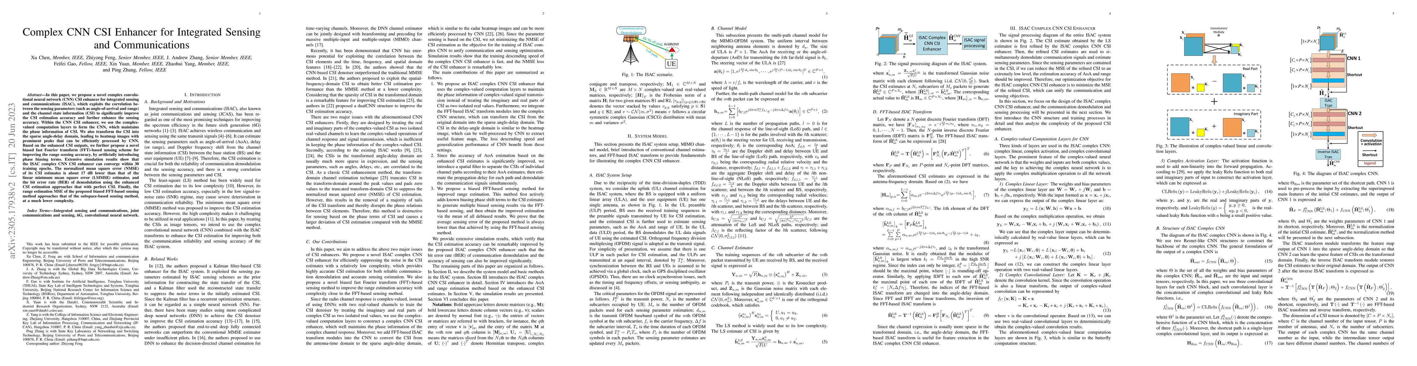 Thumbnail for Complex CNN CSI Enhancer for Integrated Sensing and Communications